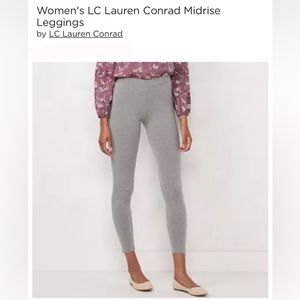 LC Lauren Conrad Midrise Leggings in Heather Gray- Size Small
